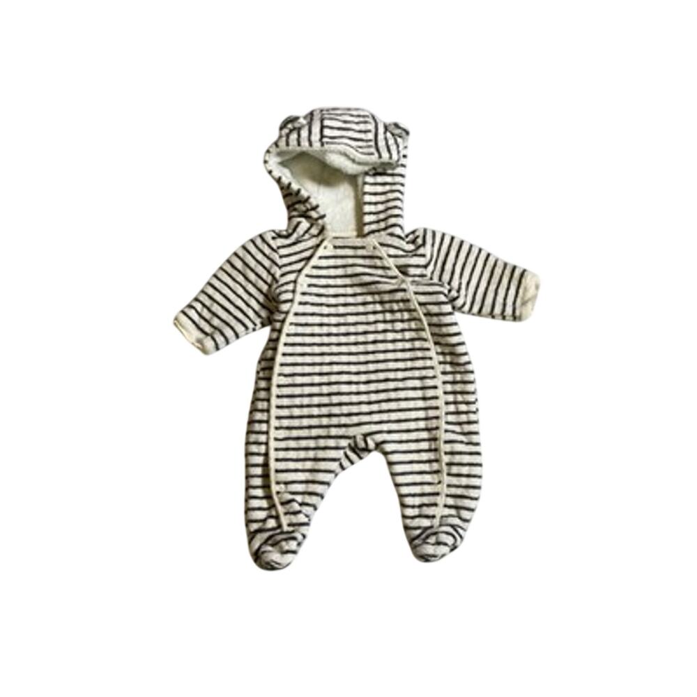 Baby Bunting Suit Size 3 Months Stripes With Front Snaps